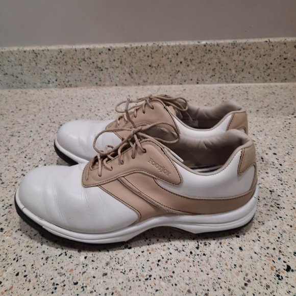 FootJoy Contour Series 94149 Womens Size 9 White/Tan Soft Spikes Golf - Picture 3 of 6